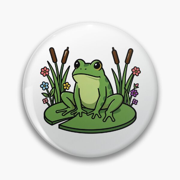 Item preview, Wise Frog on Lily Pad Pond Illustration designed and sold by mrshadow113.