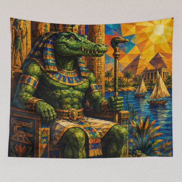 Item preview, Ancient Egyptian Crocodile Guardian designed and sold by CubiColors.