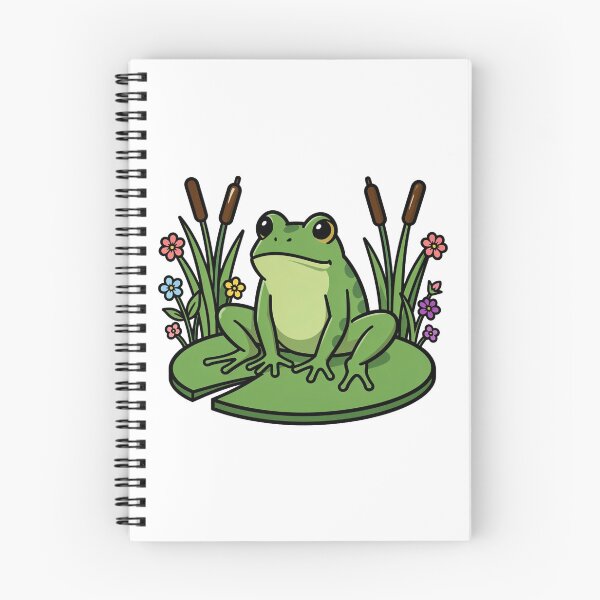 Item preview, Wise Frog on Lily Pad Pond Illustration designed and sold by mrshadow113.