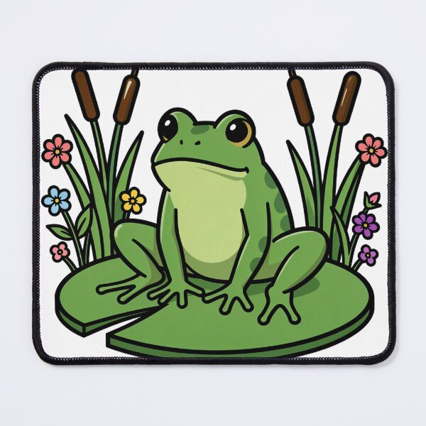 Item preview, Wise Frog on Lily Pad Pond Illustration designed and sold by mrshadow113.