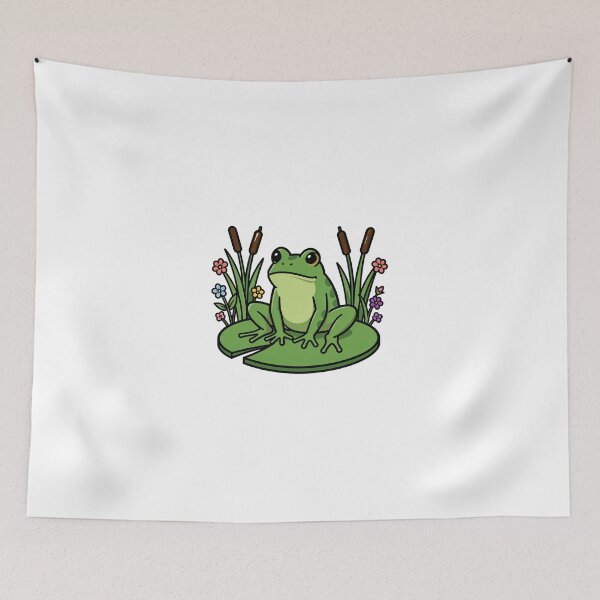 Item preview, Wise Frog on Lily Pad Pond Illustration designed and sold by mrshadow113.