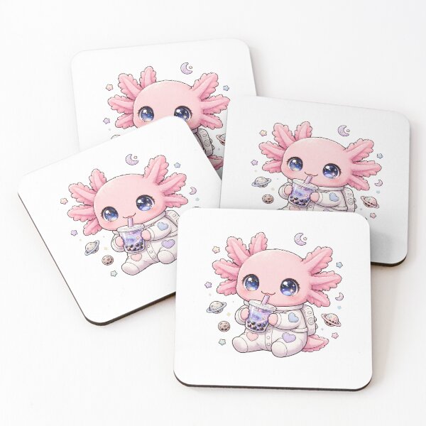 Item preview, Galaxy Boba Axolotl Astronaut - Kawaii Space Tea designed and sold by PrettyCrypt.