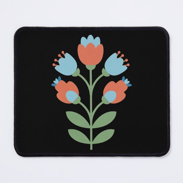Item preview, Scandinavian Folk Art Flower Stem Illustration designed and sold by Dzblack.