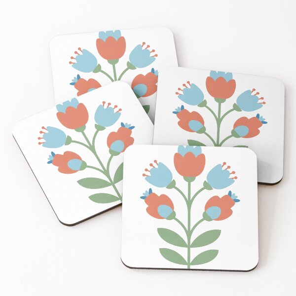 Item preview, Scandinavian Folk Art Flower Stem Illustration designed and sold by Dzblack.