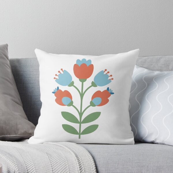 Item preview, Scandinavian Folk Art Flower Stem Illustration designed and sold by Dzblack.