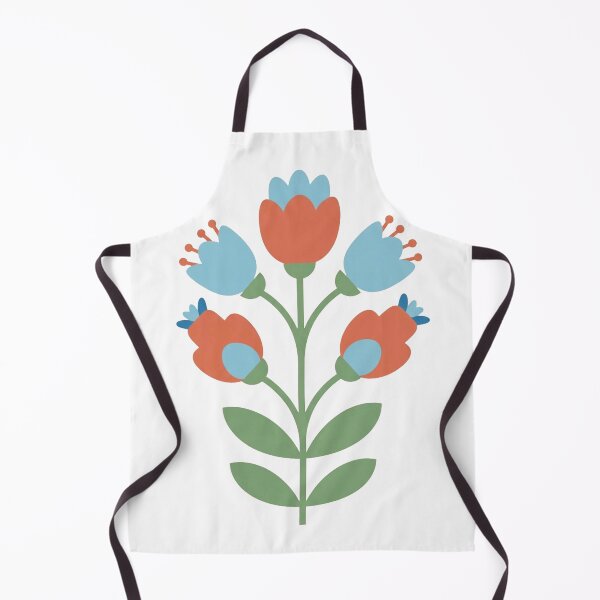Item preview, Scandinavian Folk Art Flower Stem Illustration designed and sold by Dzblack.