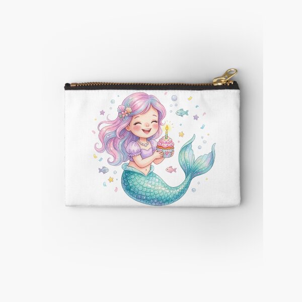 Item preview, Cute Birthday Mermaid Cupcake Illustration designed and sold by Rutvain.