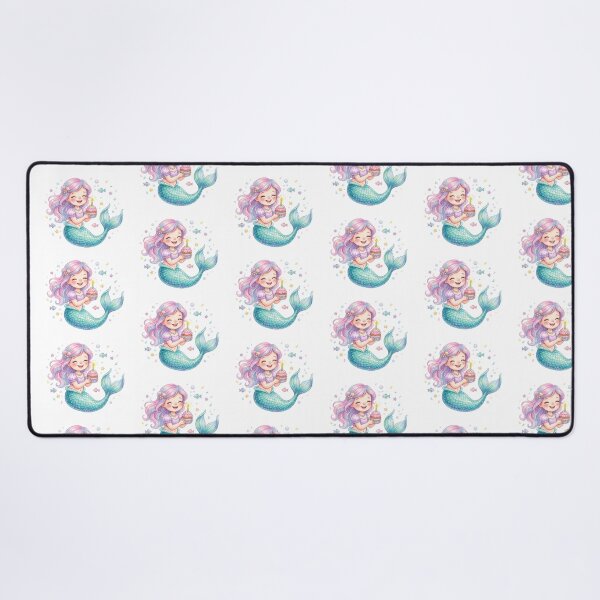 Item preview, Cute Birthday Mermaid Cupcake Illustration designed and sold by Rutvain.