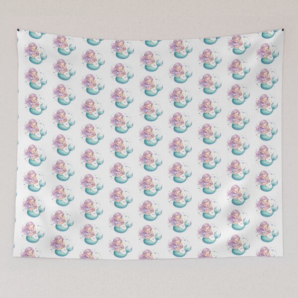 Item preview, Cute Birthday Mermaid Cupcake Illustration designed and sold by Rutvain.