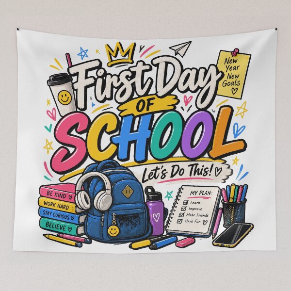 Item preview, First Day of School | Colorful Back to School Student Shirt designed and sold by Sunday.Supply.