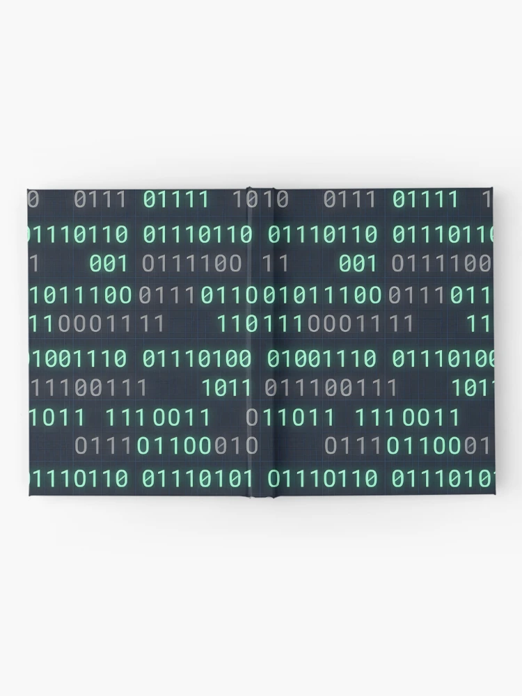 Thumbnail 2 of 3, Journal, Binary Code Minimalist Pattern Bedding Tech Decor designed and sold by ThirdShiftLab.