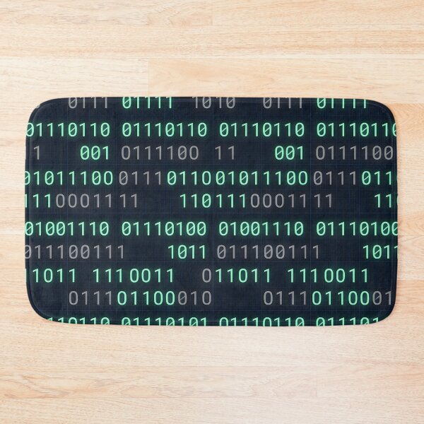 Item preview, Binary Code Minimalist Pattern Bedding Tech Decor designed and sold by ThirdShiftLab.