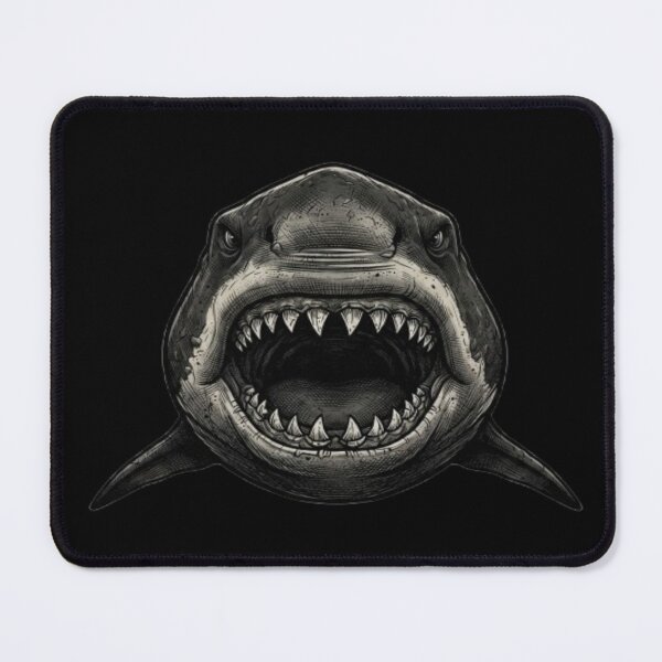 Item preview, Fierce Great White Shark Open Jaws Art designed and sold by DailySparks.