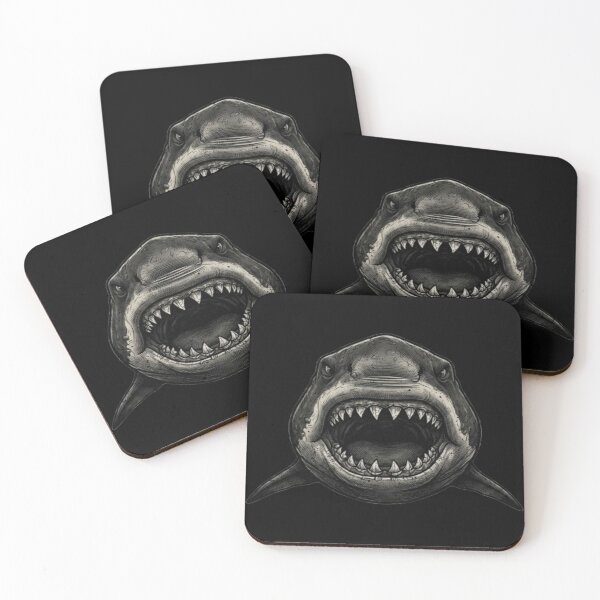 Item preview, Fierce Great White Shark Open Jaws Art designed and sold by DailySparks.