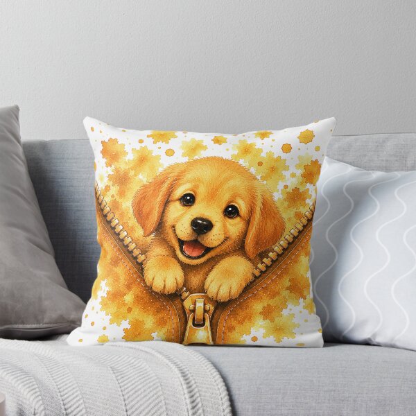 Item preview, Cute Golden Retriever Puppy in Golden Zipper designed and sold by GRFORA.