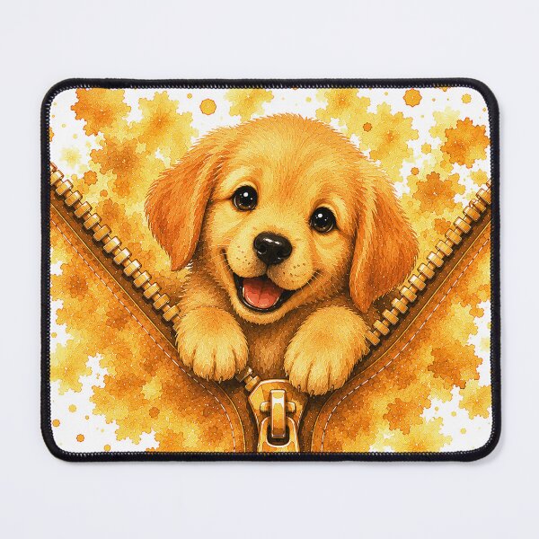 Item preview, Cute Golden Retriever Puppy in Golden Zipper designed and sold by GRFORA.