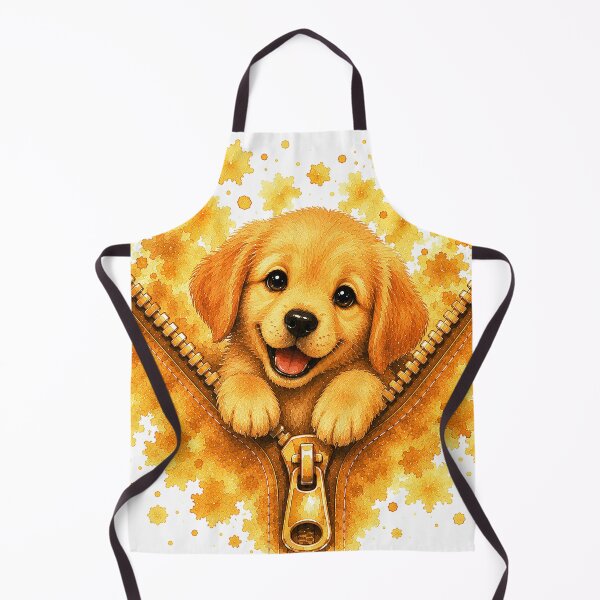 Item preview, Cute Golden Retriever Puppy in Golden Zipper designed and sold by GRFORA.