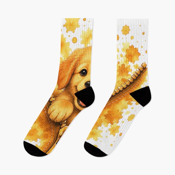 Artikelvorschau, Niedlicher Golden-Retriever-Welpe mit goldenem Reißverschluss entworfen und verkauft von GRFORA.