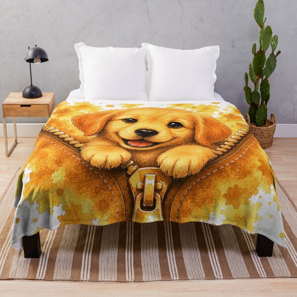 Item preview, Cute Golden Retriever Puppy in Golden Zipper designed and sold by GRFORA.