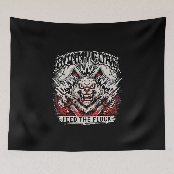 Item preview, Bunnycore Feed The Flock Rabid Rabbit Knives Graphic designed and sold by Enea Kelo.