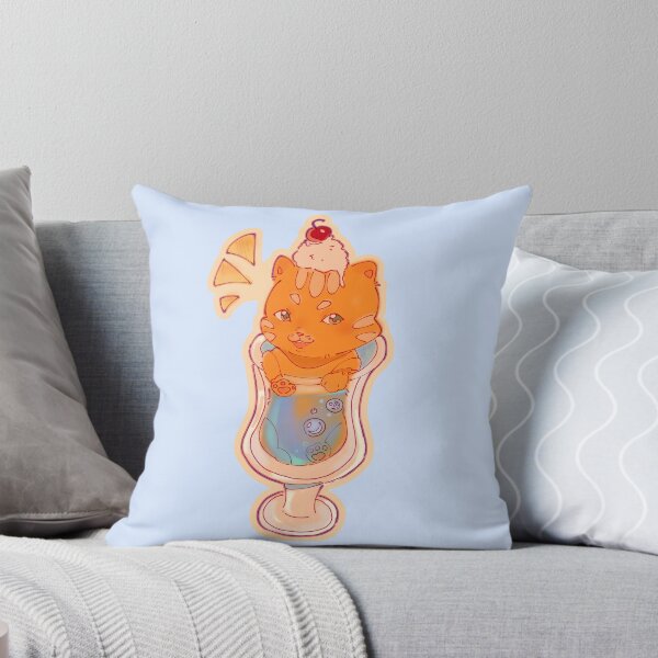Item preview, Cream soda drink ginger cat chibi style designed and sold by drawwithnong.