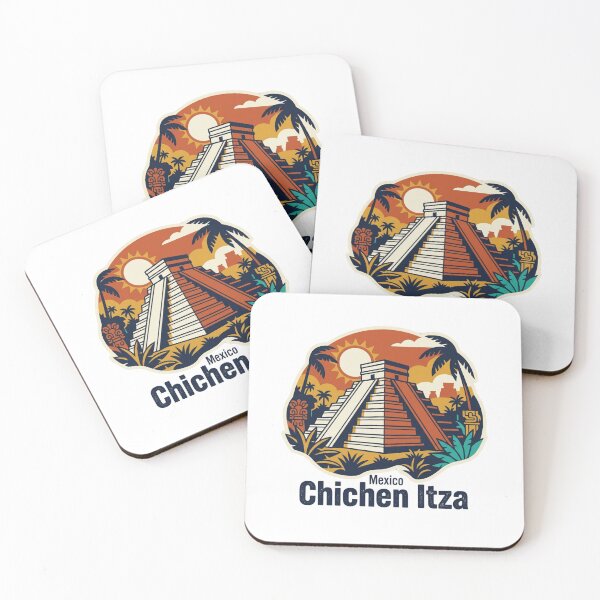 Item preview, Chichen Itza El Castillo Bold Retro Graphic Poster designed and sold by Inkworksbyshery.