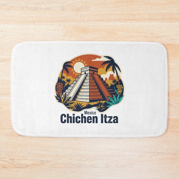 Item preview, Chichen Itza El Castillo Bold Retro Graphic Poster designed and sold by Inkworksbyshery.
