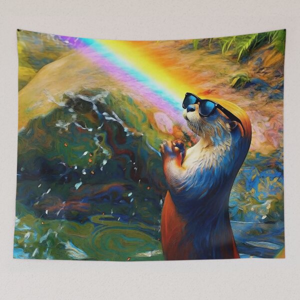 Item preview, Otter Prays For A Rainbow - River Otter designed and sold by NaturePrints.