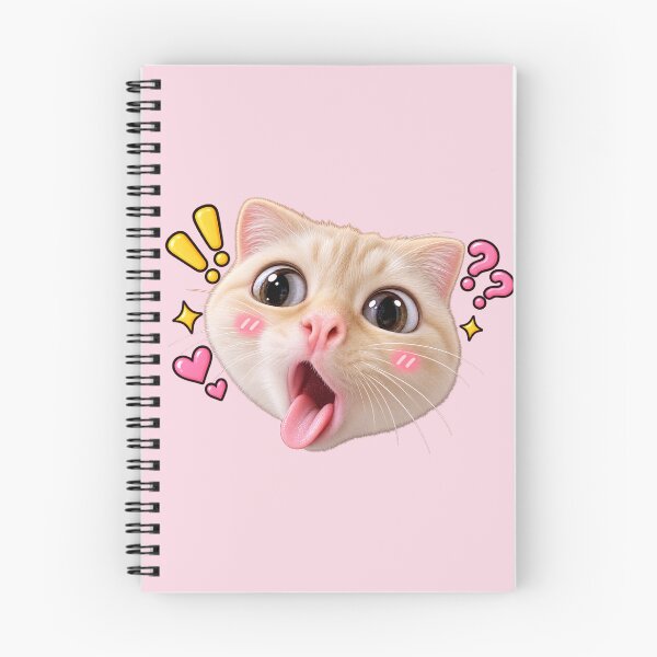 Item preview, Shocked Cat Meme – Funny Wide-Eyed Kawaii Cat Sticker designed and sold by StickyDelights.