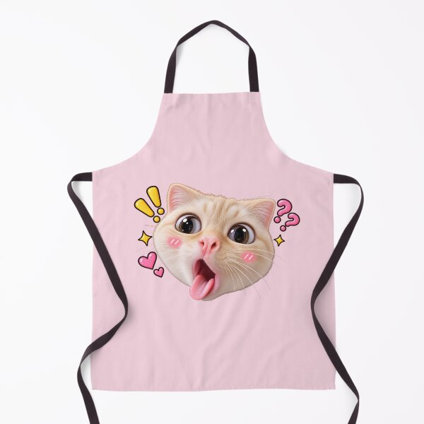 Item preview, Shocked Cat Meme – Funny Wide-Eyed Kawaii Cat Sticker designed and sold by StickyDelights.