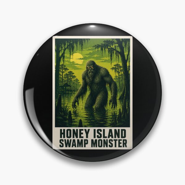 Item preview, Honey Island Swamp Monster Cryptid Louisiana Horror Poster designed and sold by redsharkuk.