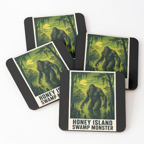 Item preview, Honey Island Swamp Monster Cryptid Louisiana Horror Poster designed and sold by redsharkuk.