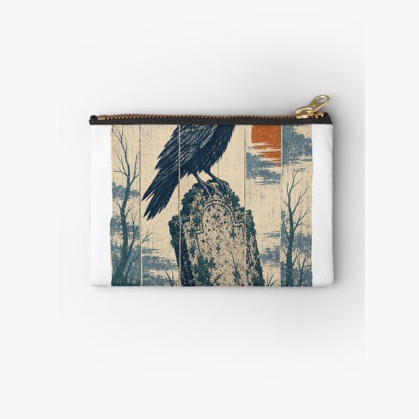 Item preview, Raven on the Old Gravestone Witchy Gothic Aesthetic designed and sold by VisualArtsOasis.