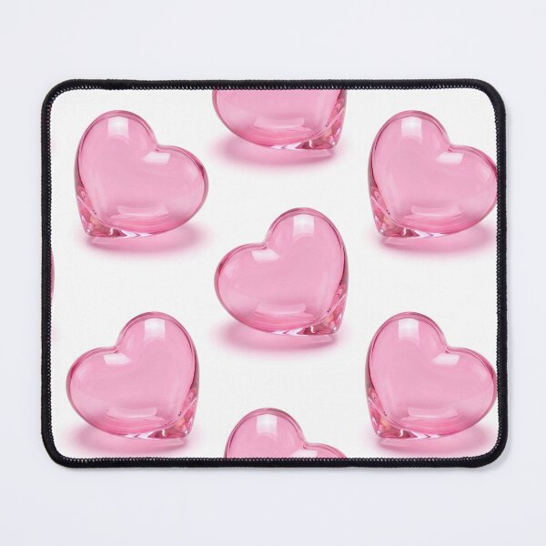 Item preview, Repeating Pink Glass Hearts Pattern designed and sold by JenniferMoren.