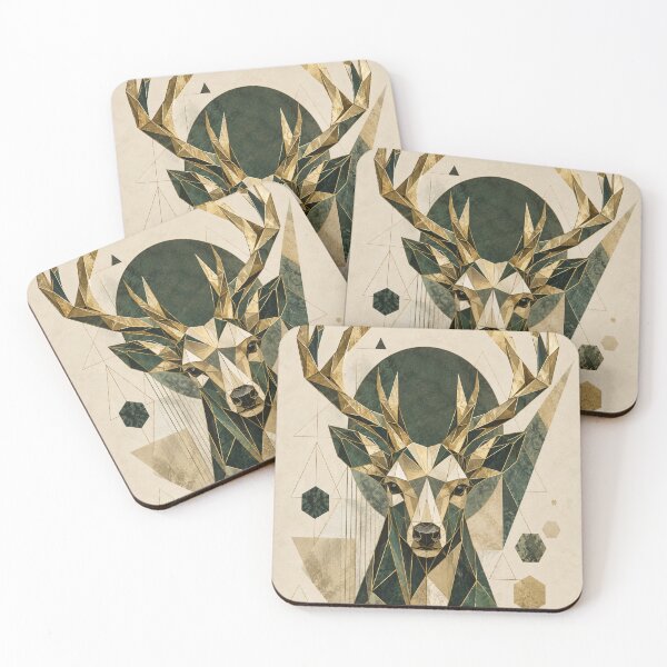 Item preview, Modern Geometric Mosaic Deer designed and sold by teemix.