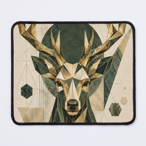 Item preview, Modern Geometric Mosaic Deer designed and sold by teemix.