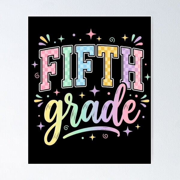 Item preview, Back to School Checkered Fifth Grade Team Teacher Students School designed and sold by viectory.