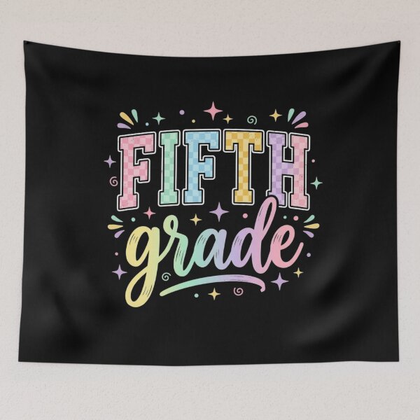 Item preview, Back to School Checkered Fifth Grade Team Teacher Students School designed and sold by viectory.