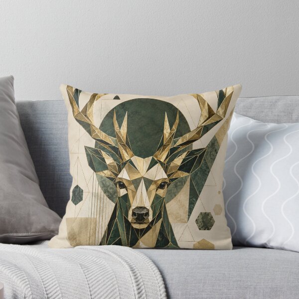 Item preview, Modern Geometric Mosaic Deer designed and sold by teemix.