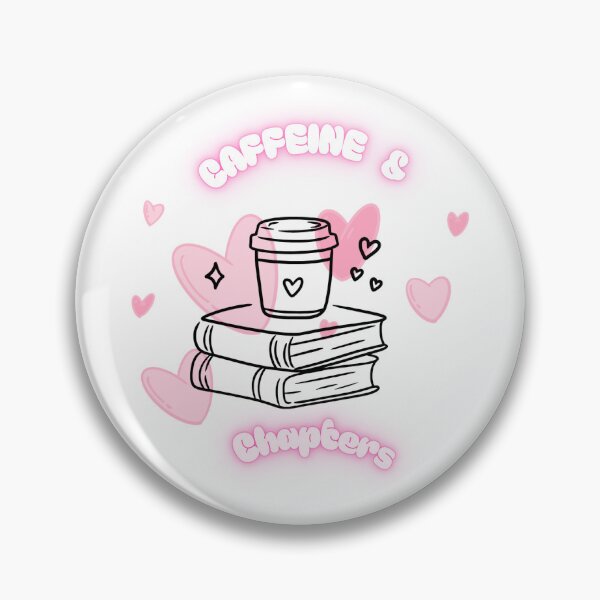 Item preview, Caffeine and Books Pink Heart Aesthetic designed and sold by authorrrp.