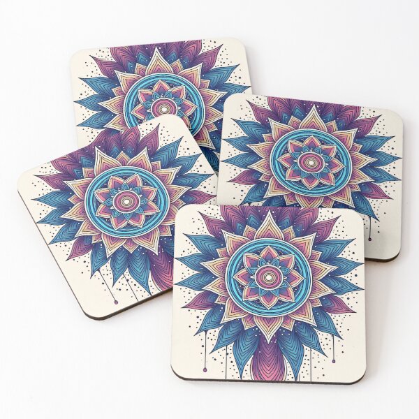 Item preview, Flower mandala with colorful colors and shapes designed and sold by Mianku | Für das Leben.