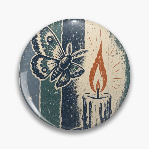 Item preview, Moth at the Candle Flame Witchcore Art designed and sold by VisualArtsOasis.