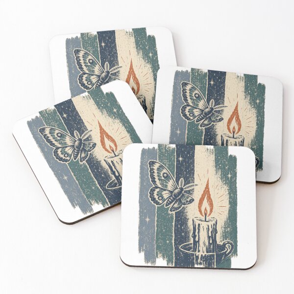 Item preview, Moth at the Candle Flame Witchcore Art designed and sold by VisualArtsOasis.