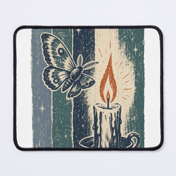 Item preview, Moth at the Candle Flame Witchcore Art designed and sold by VisualArtsOasis.