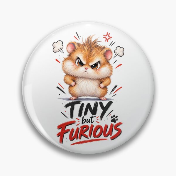 Item preview, Tiny but Furious Hamster – Funny Angry Hamster designed and sold by Sasas Design.