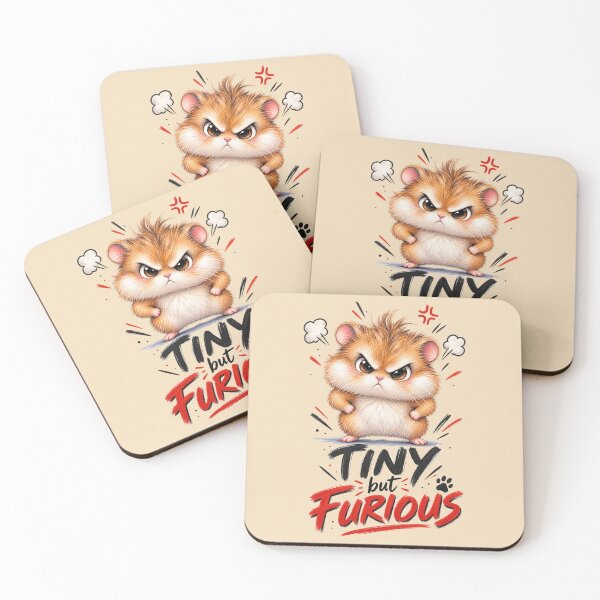 Item preview, Tiny but Furious Hamster – Funny Angry Hamster designed and sold by Sasas Design.