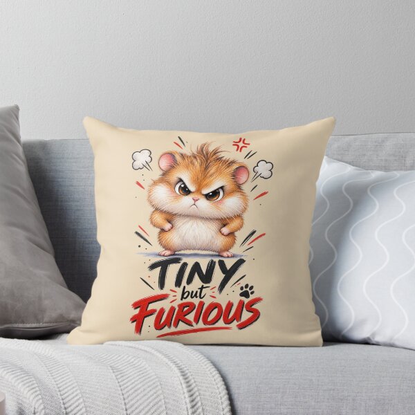 Item preview, Tiny but Furious Hamster – Funny Angry Hamster designed and sold by Sasas Design.