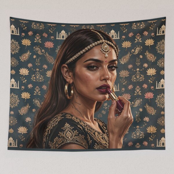 Item preview, Modern Indian Queen & Taj Mahal designed and sold by LenNo9881.