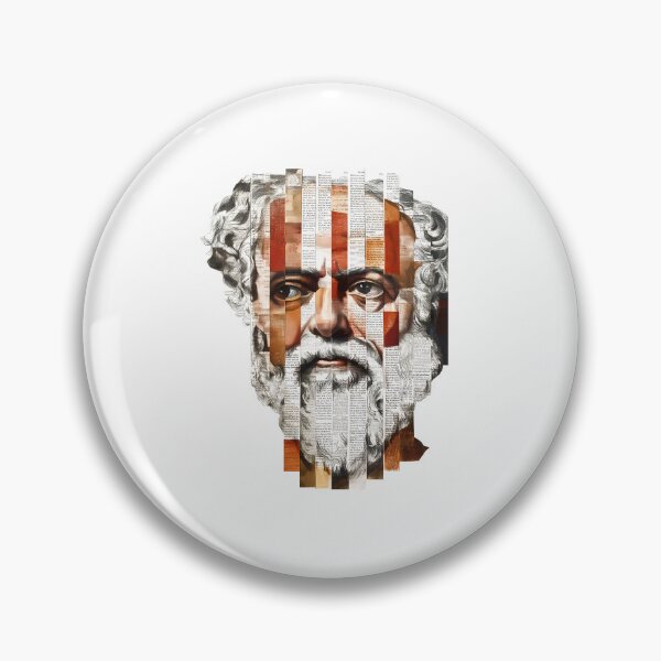 Item preview, Socrates & Ancient Greek Philosophers Collage - Stoicism & Classical Philosophy Decor (T-Shirt, Poster & Sticker) designed and sold by OzzFrequency.