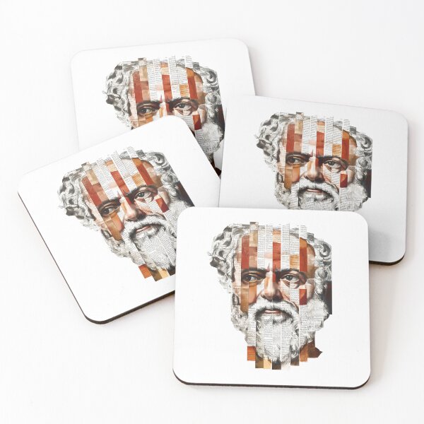 Item preview, Socrates & Ancient Greek Philosophers Collage - Stoicism & Classical Philosophy Decor (T-Shirt, Poster & Sticker) designed and sold by OzzFrequency.